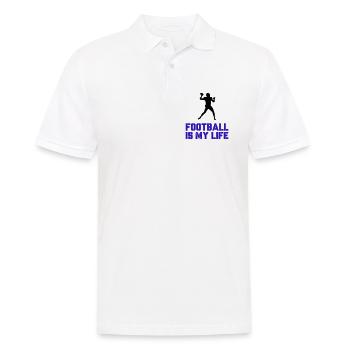 Football is my Life - Männer Poloshirt - Weiß - Vorne - Kai (181cm)