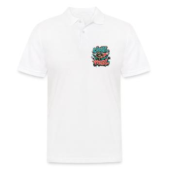 Chill Mal  Cooles Faultier Graffiti Design - Männer Poloshirt - Weiß - Vorne - Kai (181cm)