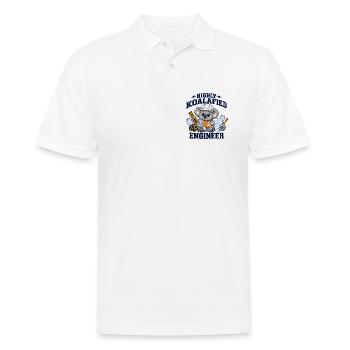 Ingenieur, Ingenieur, Daten, Bau- und Maschinenbau, Vater, - Männer Poloshirt - Weiß - Vorne - Kai (181cm)