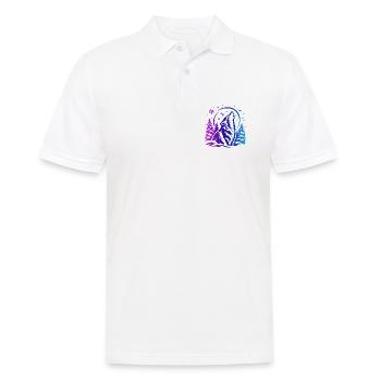 Wolf im Winterwald - Männer Poloshirt - Weiß - Vorne - Kai (181cm)