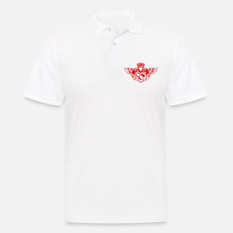 Boxhandschuhe Boxen Fighter Champ - Männer Poloshirt - Weiß