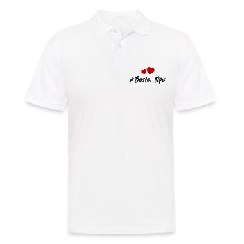 Bester Opa Herzen Liebe - Männer Poloshirt - Weiß - Vorne - Kai (181cm)