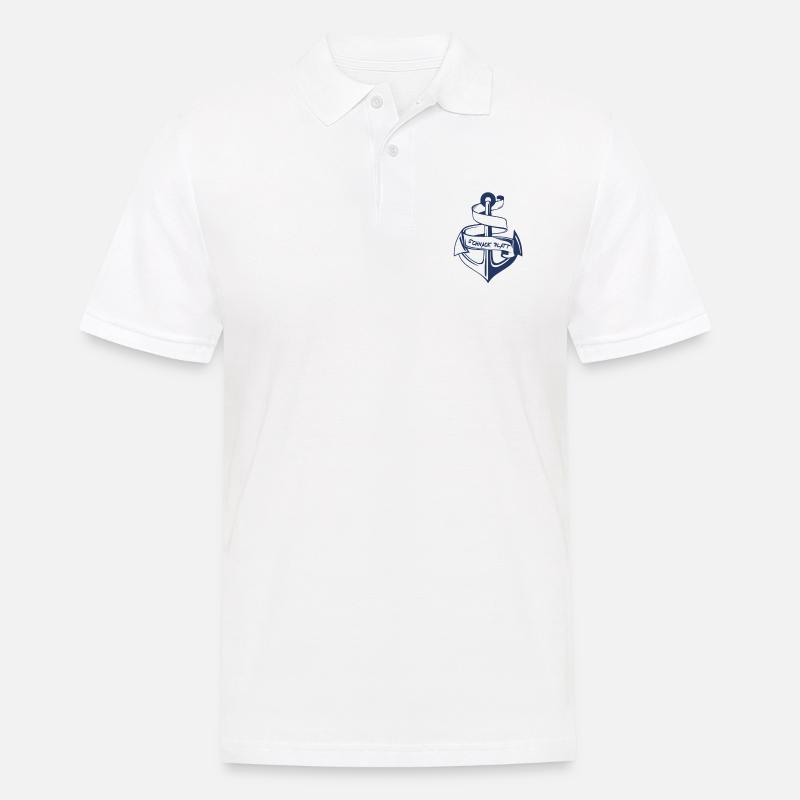 Shirts Schnack Platt Anker - Männer Poloshirt - Weiß