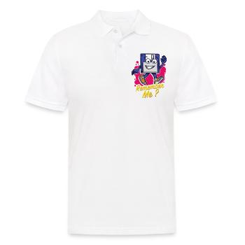 Programmer Retro-diskette Floppy disc - Men's Polo Shirt - white - Front - Kai (181cm)