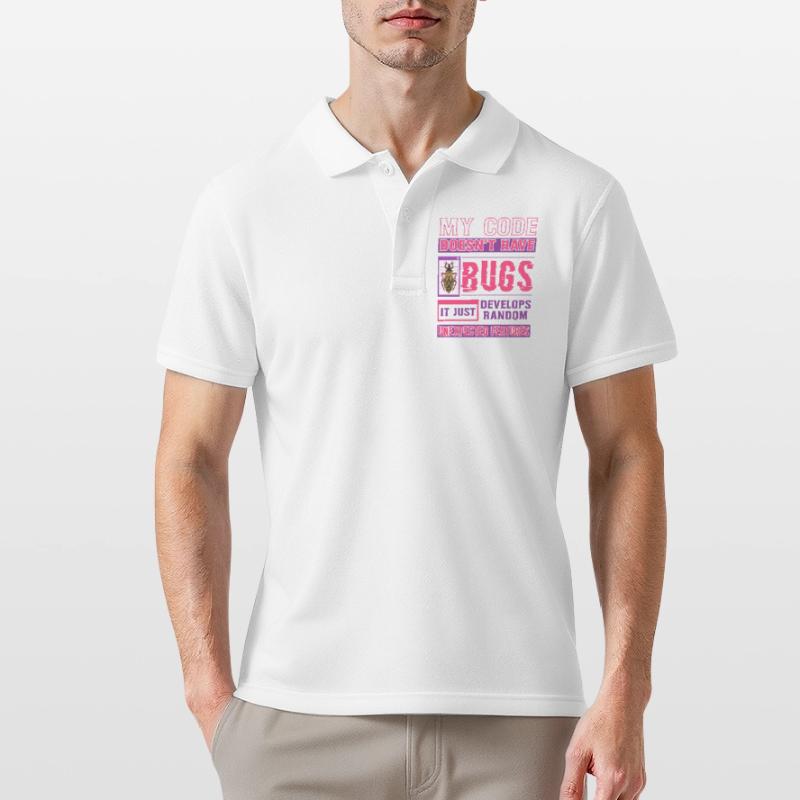 Developer My Code Hat Keine Bugs Funny Coding Männer Poloshirt
