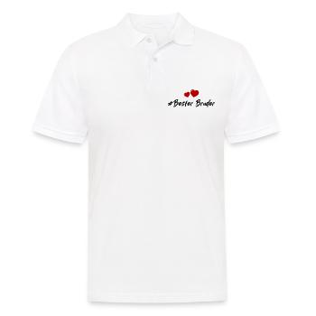Bester Bruder Herzen Liebe - Männer Poloshirt - Weiß - Vorne - Kai (181cm)
