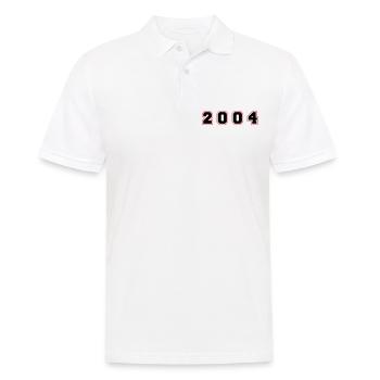 2004 Jahr Zahl - Männer Poloshirt - Weiß - Vorne - Kai (181cm)