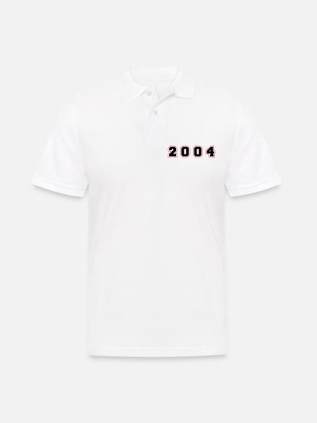 2004 Year Number - Men's Polo Shirt - white