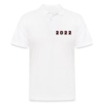 2022 Jahr Zahl - Männer Poloshirt - Weiß - Vorne - Kai (181cm)