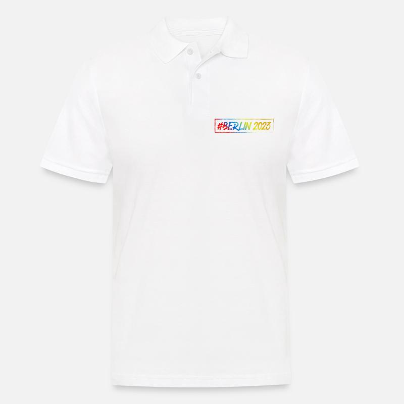 Berlin 2023 - Männer Poloshirt - Weiß
