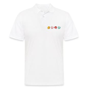 Coeurs Amour Comic Amour - Polo Homme - blanc - Devant - Kai (181cm)