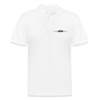 Krone Linie Design - Männer Poloshirt - Weiß - Vorne - Kai (181cm)