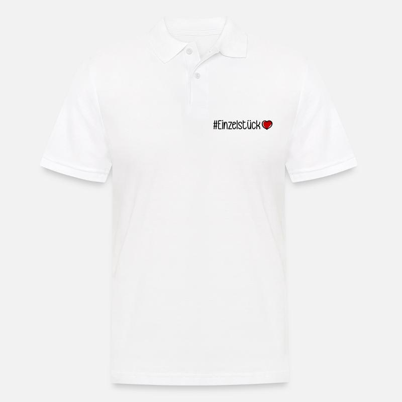 Einzelstück Herz - Männer Poloshirt - Weiß