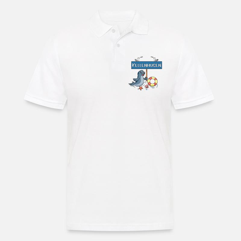 Moin Moin - Ostseebad Kellenhusen - Männer Poloshirt - Weiß