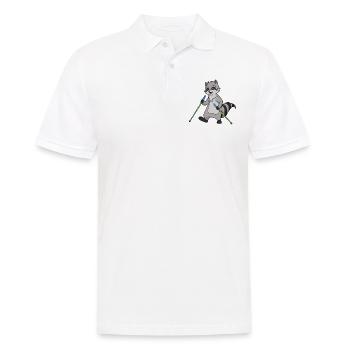 Nordic Walking Comic Raccoon - Polo Homme - blanc - Devant - Kai (181cm)