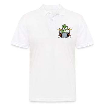 Batteur de Comic Gecko - Polo Homme - blanc - Devant - Kai (181cm)