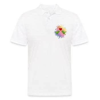 Dinosaurier T-Rex Paar Liebe - Männer Poloshirt - Weiß - Vorne - Kai (181cm)