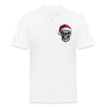 Santa Claus Skull - Men's Polo Shirt - white - Front - Kai (181cm)