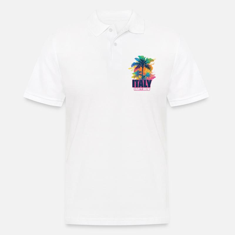 Italy Party Crew Holidays - Men's Polo Shirt - white