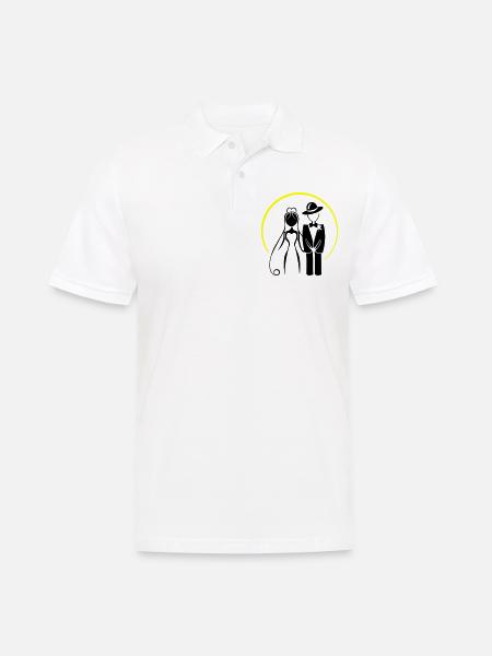 Newlyweds, Married Couple, Wedding - Men's Polo Shirt - white