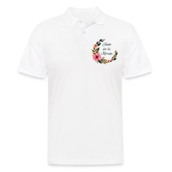 Enterrement de vie de garçon EVG Staff Marié Drôle - Polo Homme - blanc - Devant - Kai (181cm)
