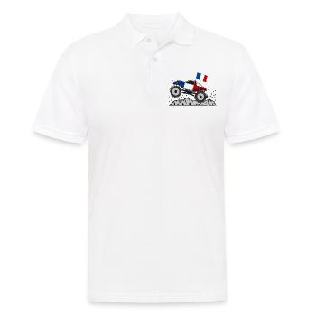 Drapeau Monster Truck France - Polo Homme - blanc - Devant - Kai (181cm)