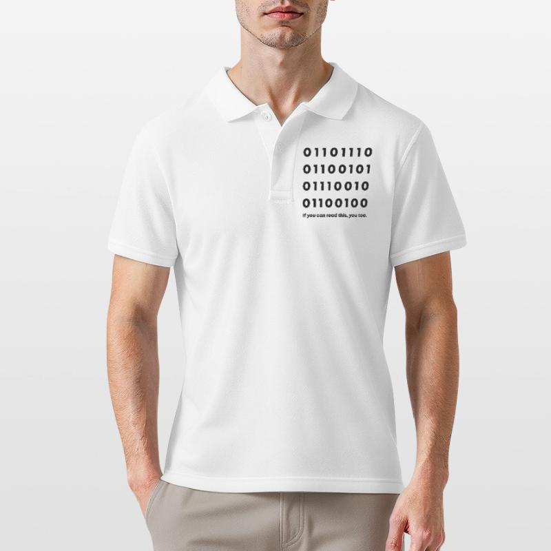 Binary Code Nerd Men's Polo Shirt