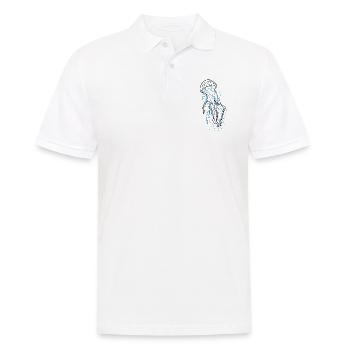 Jellyfishh GeomeTRIX - Männer Poloshirt - Weiß - Vorne - Kai (181cm)