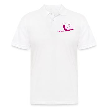 Hektik kein guter Begleiter - Männer Poloshirt - Weiß - Vorne - Kai (181cm)