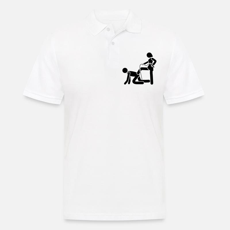 Coppia sposi frusta matrimonio - Polo da uomo - bianco