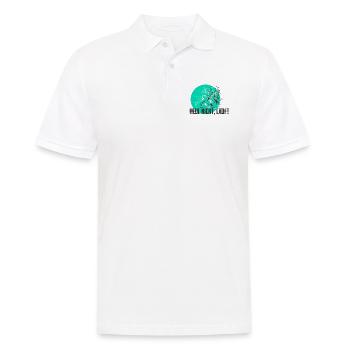 Tolles Shirt für Läufer: Heul nicht, Lauf! - Männer Poloshirt - Weiß - Vorne - Kai (181cm)