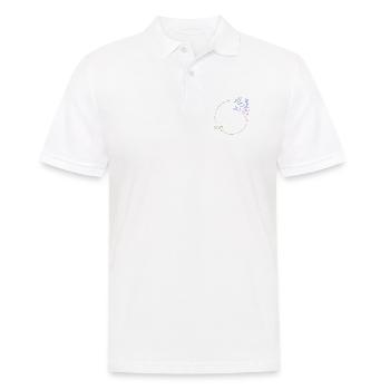 Couronne florale vintage, ornement, romantique, vrille - Polo Homme - blanc - Devant - Kai (181cm)