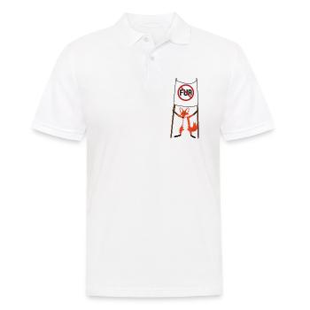 No fur. Say no to fur - Men's Polo Shirt - white - Front - Kai (181cm)