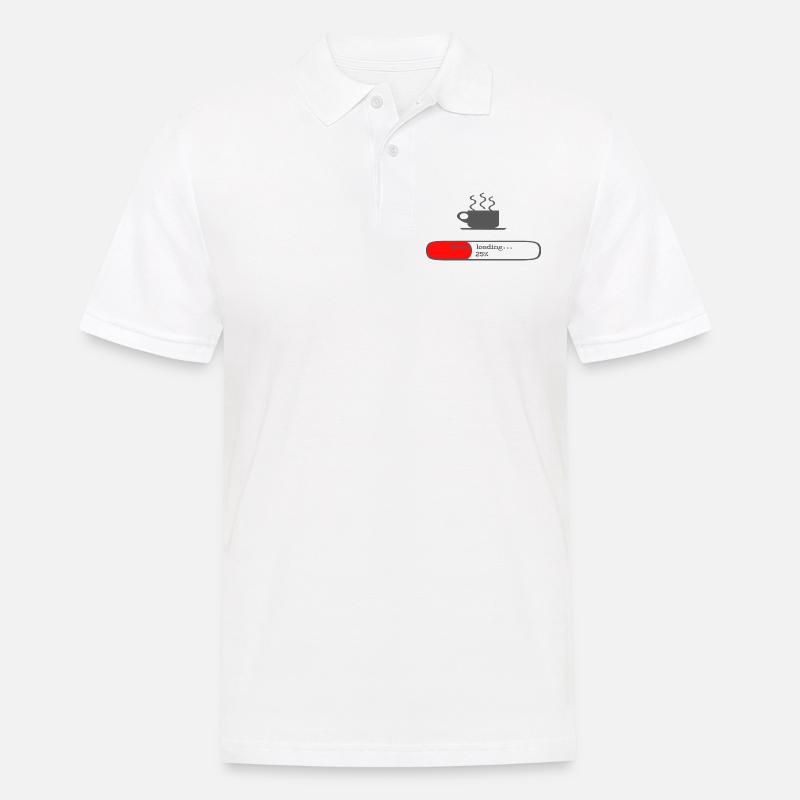 Need some coffee? - Männer Poloshirt - Weiß
