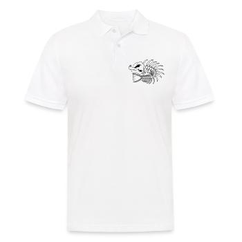 arêtes de poisson pêcheur piranha - Polo Homme - blanc - Devant - Kai (181cm)