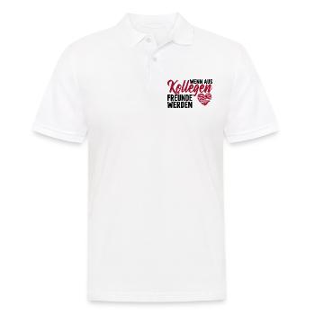Abschiedsgeschenk Kollegen Jobwechsel - Männer Poloshirt - Weiß - Vorne - Kai (181cm)
