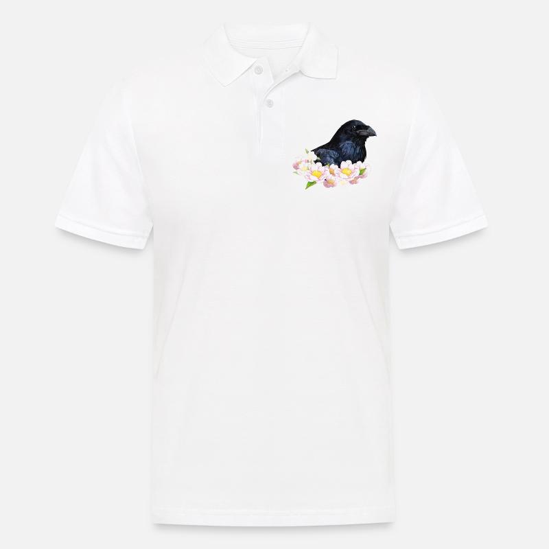 Krähe - Männer Poloshirt - Weiß