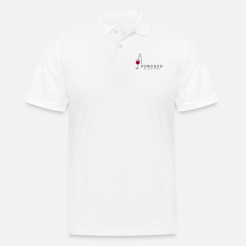 Propulsé par Red Wine Lovers - Polo Homme - blanc