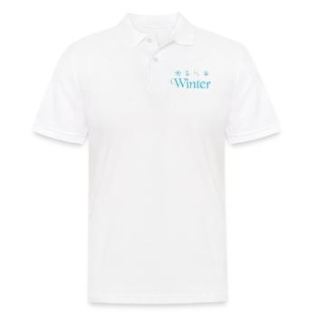 Winter Symbols Ski Sledge and Snowboarder - Men's Polo Shirt - white - Front - Kai (181cm)