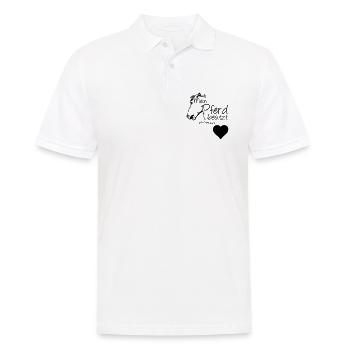 Mein Pferd - Mein Herz Geschenk - Männer Poloshirt - Weiß - Vorne - Kai (181cm)