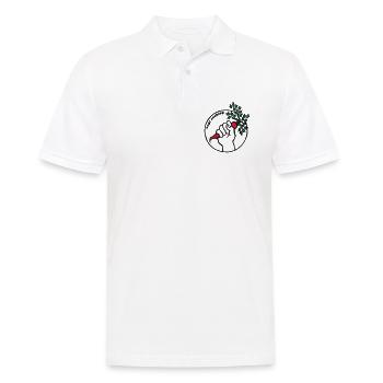 Vegan - Männer Poloshirt - Weiß - Vorne - Kai (181cm)