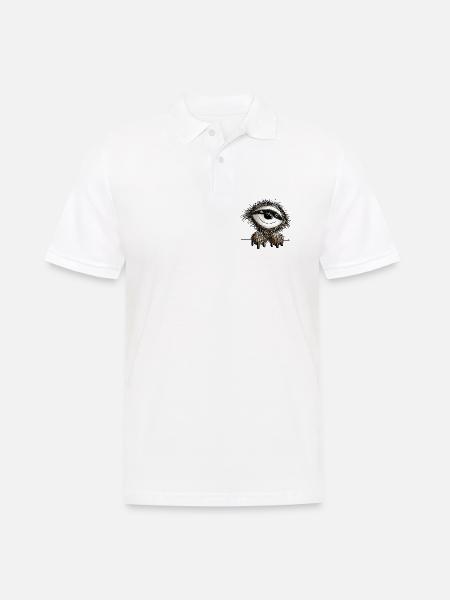 Pfiffiges Faultier - Faultiere - Comic - Fun - Männer Poloshirt - Weiß