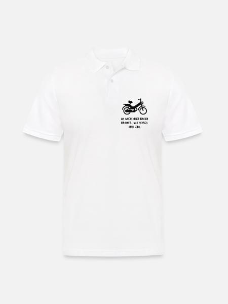 Mofa - Männer Poloshirt - Weiß