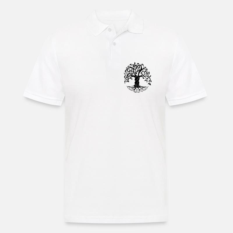 Yggdrasil der Baum des Lebens - Männer Poloshirt - Weiß