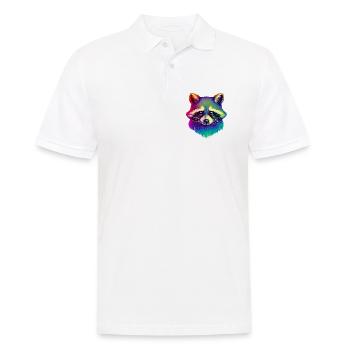 Raccoon - Men's Polo Shirt - white - Front - Kai (181cm)