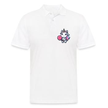 Licorne Licorne avec raquette de tennis de table pour - Polo Homme - blanc - Devant - Kai (181cm)