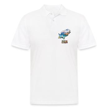 Watercolor Map Ibiza - Men's Polo Shirt - white - Front - Kai (181cm)