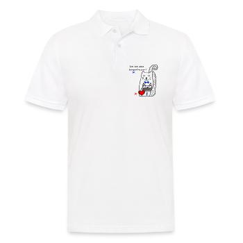 Chat mangeur d’inquiétude - Polo Homme - blanc - Devant - Kai (181cm)