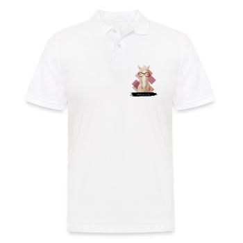 JvG Pferd "Pferdrau ma ruhig." - Männer Poloshirt - Weiß - Vorne - Kai (181cm)