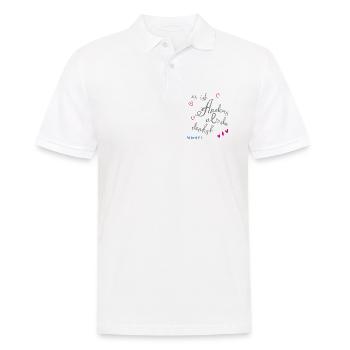 Sorry Entschuldigung  - Männer Poloshirt - Weiß - Vorne - Kai (181cm)